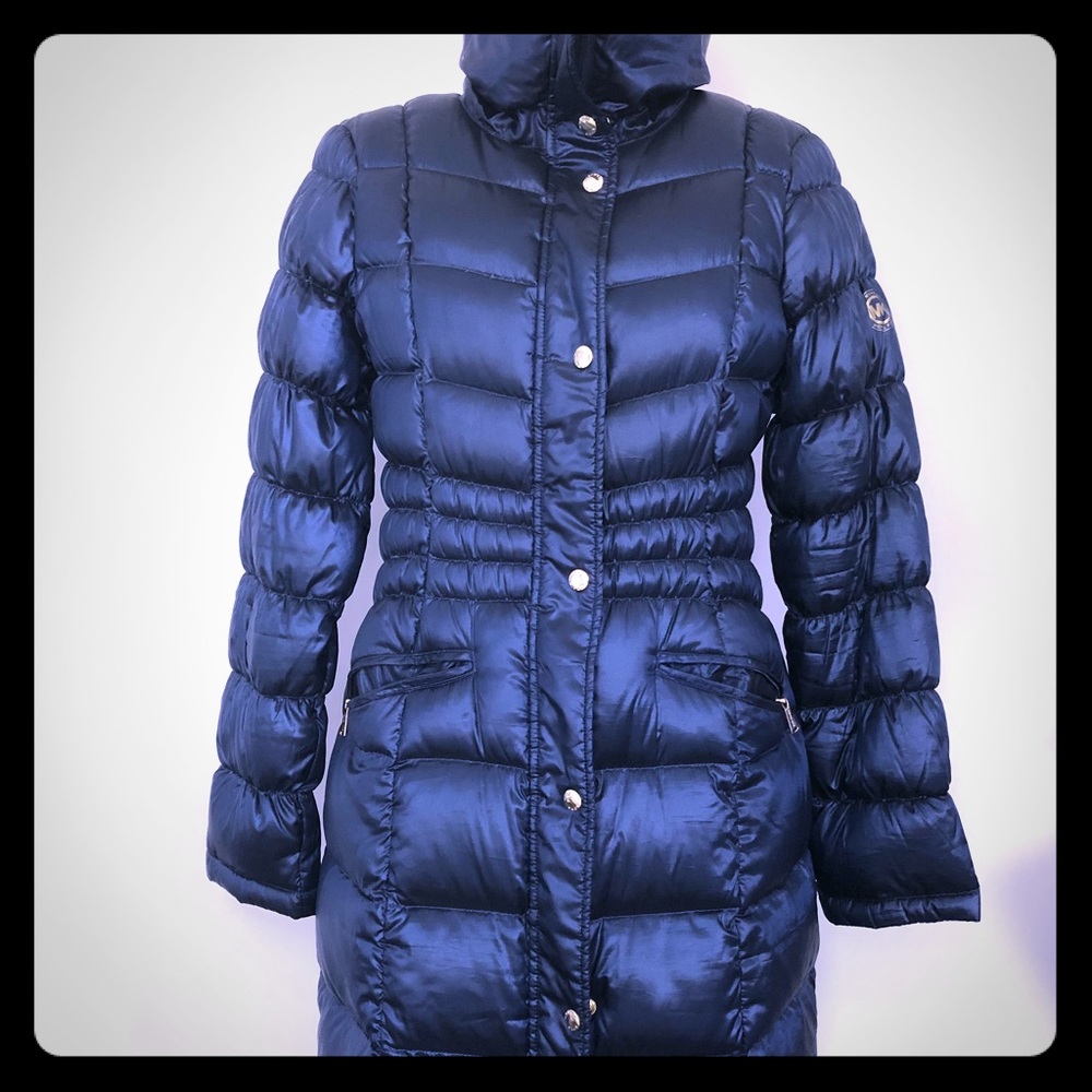 Michael Kors Packable Down Jacket Dark Blue Size M